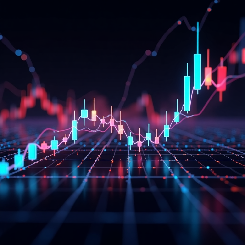 Gráfico financiero  de los 80s