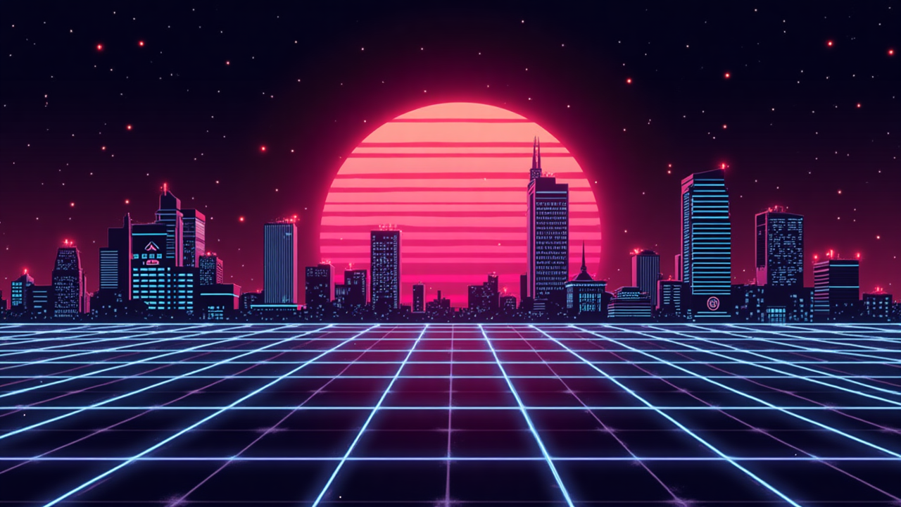 Elementos financieros en contexto mexicano con estética retro